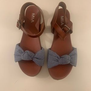 MIA denim bow sandal